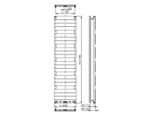 AQUALINE BONDI otopné těleso 600x1798 mm, Antracit (7)