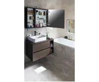 SAPHO MIRRÓ galerka s LED osvětlením, 90x70x16cm, borovice rustik (4)