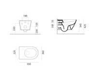 GSI KUBE X závěsná WC mísa, GeniusFlush, 36x55cm, černá dual-mat (5)