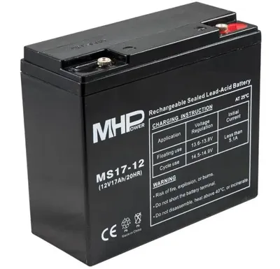 MHPower Olověný akumulátor AGM 12 V/17 Ah