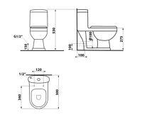 AQUALINE PETIT WC kombi dětské, spodní/zadní odpad, bílá (6)