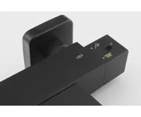 SAPHO DIMY nástěnná vanová termostatická baterie, kaskáda, černá mat (4)