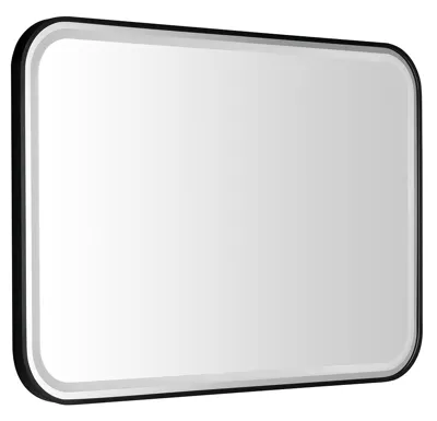 SAPHO CETIS zrcadlo s LED osvětlením 100x70cm, černá mat
