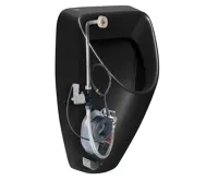 BRUCKNER SCHWARN urinál s automatickým splachovačem 6V DC, zadní přívod, zadní odpad, černá matná BRUCKNER SCHWARN urinál s automatickým splachovačem 6V DC, zadní přívod, zadní odpad, černá matná