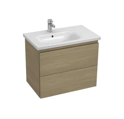 JIKA MIO N Skříňka pod asymetrické umyvadlo 750x450 mm, 2 zásuvky , Jasan