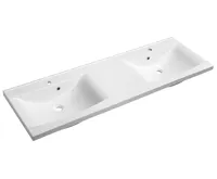 SAPHO LUCIOLA dvojumyvadlo, litý mramor, 150x48cm, bílá SAPHO LUCIOLA dvojumyvadlo, litý mramor, 150x48cm, bílá