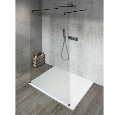 GELCO VARIO BLACK jednodílná sprchová zástěna do prostoru, čiré sklo, 1100 mm