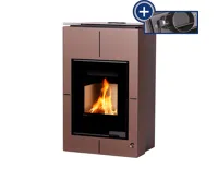 HS Flamingo Krbová kamna AQUAFLAM VARIO ® SAPORO 11/7kW hnědá - sametová, elektronická regulace