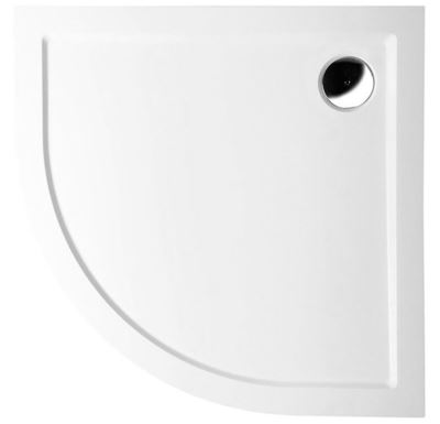 POLYSAN SERA sprchová vanička z litého mramoru, čtvrtkruh 100x100cm, R550, bílá