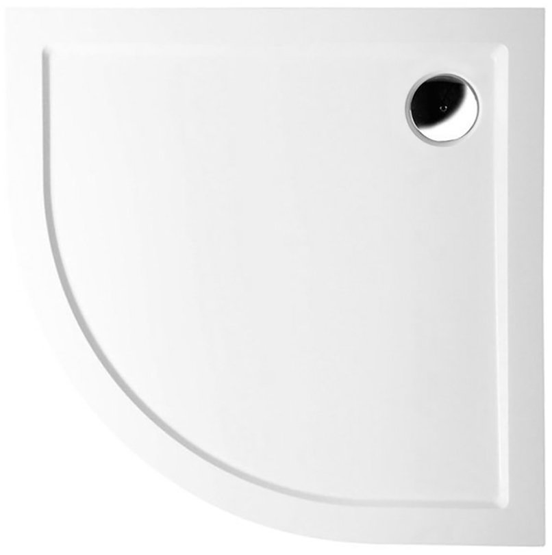 POLYSAN SERA sprchová vanička z litého mramoru, čtvrtkruh 100x100cm, R550, bílá