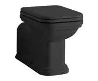 KERASAN WALDORF WC mísa stojící, 37x65cm, spodní/zadní odpad, černá mat (3)