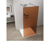 POLYSAN ESCA BLACK MATT jednodílná sprchová zástěna do prostoru, sklo Marron, 1500 mm