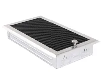 HS Flamingo Krbová mřížka 16x32 cm, broušený chrom s žaluzií