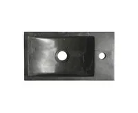 SAPHO BLOK kamenné umývátko 40x22cm, baterie vpravo, antracit (1)