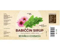 Nature NoTea s.r.o. Babiččin bylinný sirup Meduňka & Echinacea 0.5l (1)