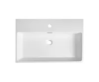 SAPHO AQUATIC umyvadlo, litý mramor, 70x46cm, bílá (1)