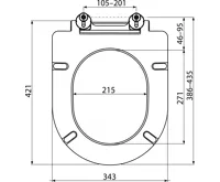 ALCAPLAST WC sedátko, pro WC závěsné pro osoby se sníženou schopností pohybu, Click systém, Duroplast A678S (1)