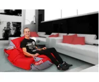 Sedací vak 189x140 duo scarlet rose - gray (1)