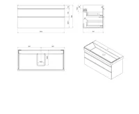 SAPHO SITIA umyvadlová skříňka 101,4x50x44,2cm, 2xzásuvka, borovice rustik (6)