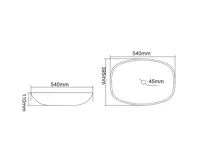 SAPHO KVAORE skleněné umyvadlo na desku, 54x39,5m, modrá (6)