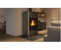 HS Flamingo Krbová kamna AQUAFLAM ® 25 s výměníkem - šedá, automatická regulace (23)