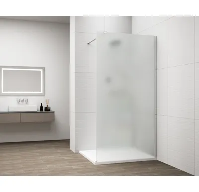 POLYSAN ESCA CHROME jednodílná sprchová zástěna k instalaci ke stěně, matné sklo, 900 mm