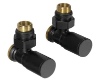 AQUALINE C-START připojovací sada ventilů ruční rohová, černá mat AQUALINE C-START připojovací sada ventilů ruční rohová, černá mat