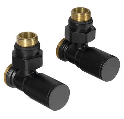 AQUALINE C-START připojovací sada ventilů ruční rohová, černá mat