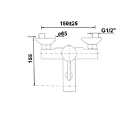 SAPHO RHAPSODY nástěnná vanová baterie, chrom (2)