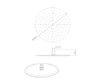 SAPHO SLIM hlavová sprcha, průměr 300mm, zlato mat (3)