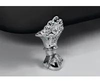 POLYSAN FOXTROT volně stojící vana 170x75x64cm, nohy chrom mat, černá/bílá (5)