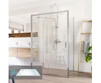 LIMA Sprchový kout, obdélník, 100x120x100x190 cm, chrom ALU, sklo Čiré vč. vaničky litý mramor LIMA Sprchový kout, obdélník, 100x120x100x190 cm, chrom ALU, sklo Čiré vč. vaničky litý mramor