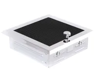 HS Flamingo Krbová mřížka 16x16 cm, chrom s žaluzií