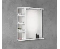 AQUALINE KORIN STRIP zrcadlo s LED osvětlením a policemi 50x70x12cm (3)