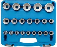 BGS Hlavice nástrčné 1/2&quot; 8-36 mm, sada 21 dílů