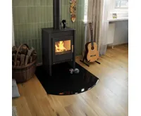 Sklo pod kamna - FLAMINGO Oblouk 1000x1200 mm, černé, fazeta / R725 / 6 mm Sklo pod kamna - FLAMINGO Oblouk 1000x1200 mm, černé, fazeta / R725 / 6 mm