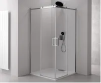 POLYSAN THRON ROUND obdélníkový sprchový kout 1000x800mm, kulaté pojezdy, rohový vstup