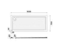 GELCO NORA sprchová vanička z litého mramoru, obdélník 160x70cm (7)