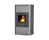 HS Flamingo Krbová kamna AQUAFLAM ® 17 s výměníkem - šedá, základní regulace
