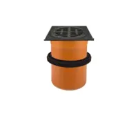 OSMA poklop teleskopický D315 - B125 s mříží a s manžetou OSMA poklop teleskopický D315 - B125 s mříží a s manžetou