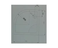 PROFI-RICH Vanička čtvrtkruh - akrylátová, 90x90x37 cm (1)