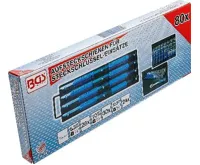 BGS Sada kolejnic pro nástrčné hlavice, s 80 klipy, pro hlavice 6,3 mm (1/4"), 10 mm (3/8"), (4)