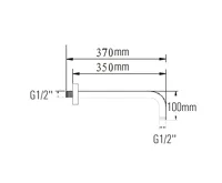 SAPHO Sprchové ramínko kulaté, 350mm, chrom (2)