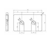 AQUALINE Q-START krycí rozeta pro středové připojení, černá mat (4)
