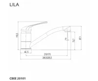 LILA baterie CBEE20101 dřezová stojánková s ramínkem 170 mm (1)