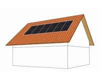 Solar Kerberos střešní konstrukce na šikmou taškovou střechu pro 6 panelů Solar Kerberos střešní konstrukce na šikmou taškovou střechu pro 6 panelů