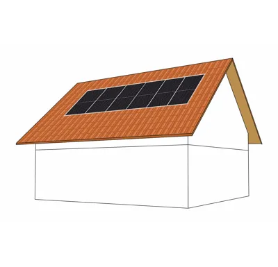 Solar Kerberos střešní konstrukce na šikmou taškovou střechu pro 6 panelů