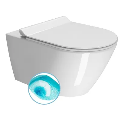 GSI KUBE X závěsná WC mísa, Swirlflush, 36x55cm, bílá ExtraGlaze