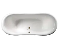 POLYSAN CHARLESTON volně stojící vana 188x83x69cm, nohy bronz, bílá (4)