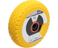 BGS Kolo pro skladištní/ruční vozík, PU, žluté/černé, 260 mm